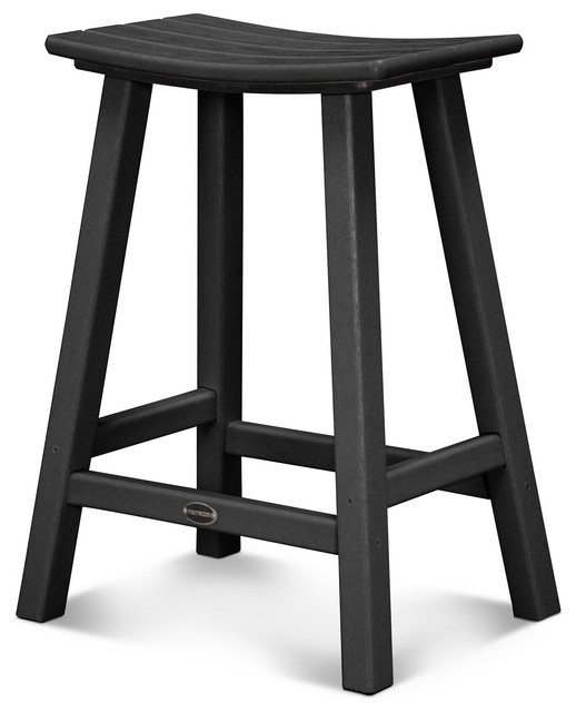 Traditional 24 Saddle Bar Stool Contemporary Outdoor Stools Traditional 24 Saddle Bar Stool Black