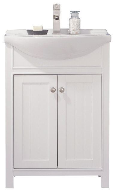 Marian 24 Single Sink Vanity Transitional Bathroom Vanities And Consoles By Design Element Houzz - Design Element Mason 24 Single Sink Bathroom Vanity In White