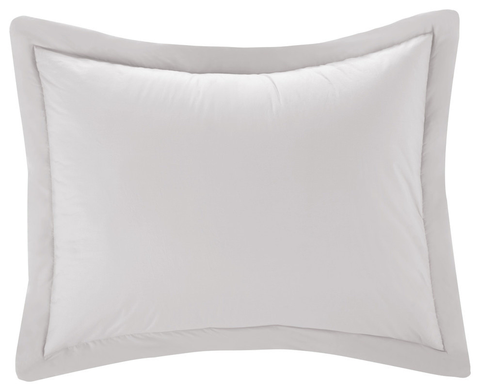 Cottonpure Colors All Natural 100% Cotton Pillow Sham, White, Standard