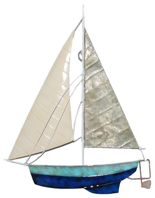 Tan And Gray Sailboat Wall Decor