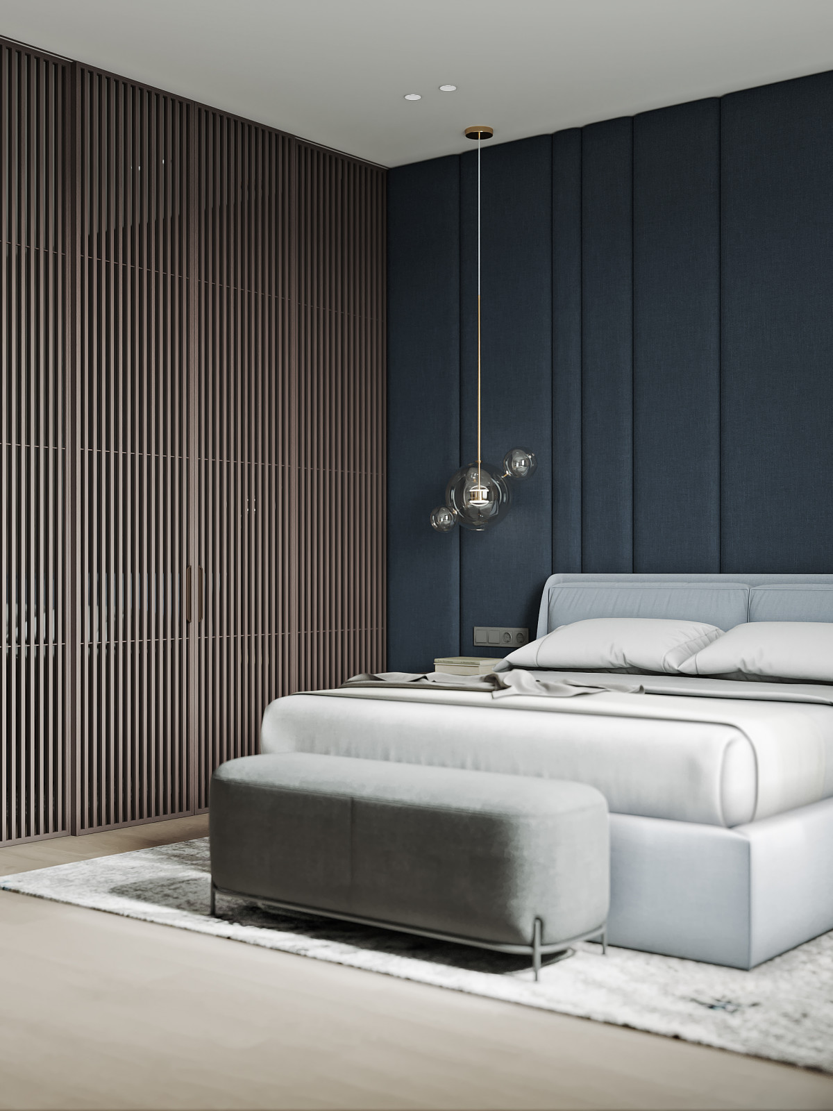 Дизайн-проект 3-комнатной картиры ЖК "Дом на Грота", 102 кв.м, Спб