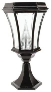 Gama Sonic Outdoor Lighting. 17 in. Victorian Solar Lamp with 6 Solar LED Bulbs,
