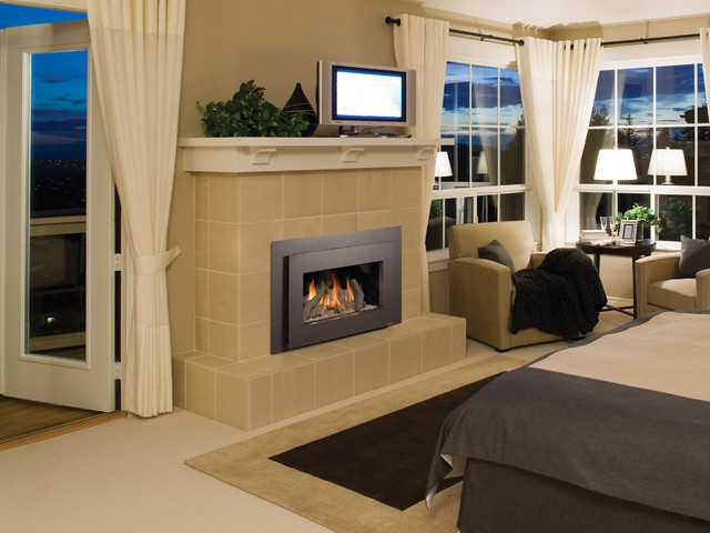 31 Dvi Gas Fireplace Insert Contemporary Bedroom