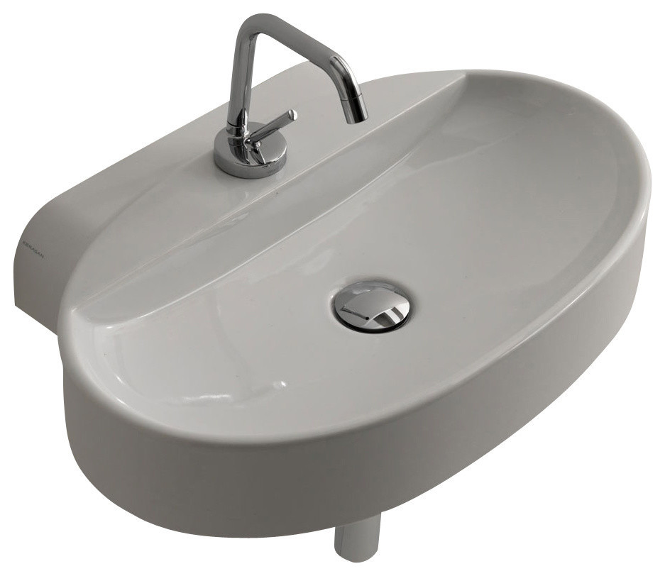 Cento 3553 Wall Mount or Counter Top Ceramic Sink 23.6" x 15.7"