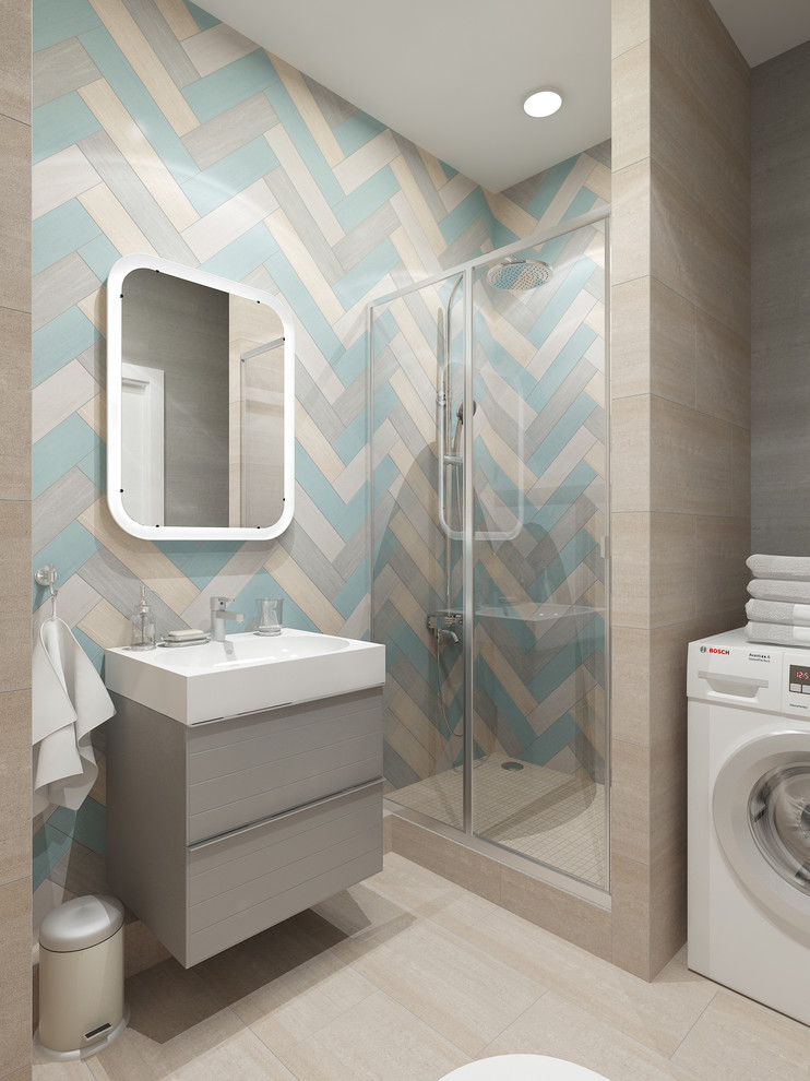 Однокомнатная квартира " Мятная скандинавия" 45 м2