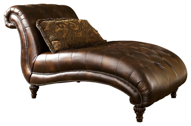 Ashley Furniture Claremore Chaise Antique Traditional Indoor