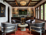 Transitional Home Bar by CIRCLE Design Studio