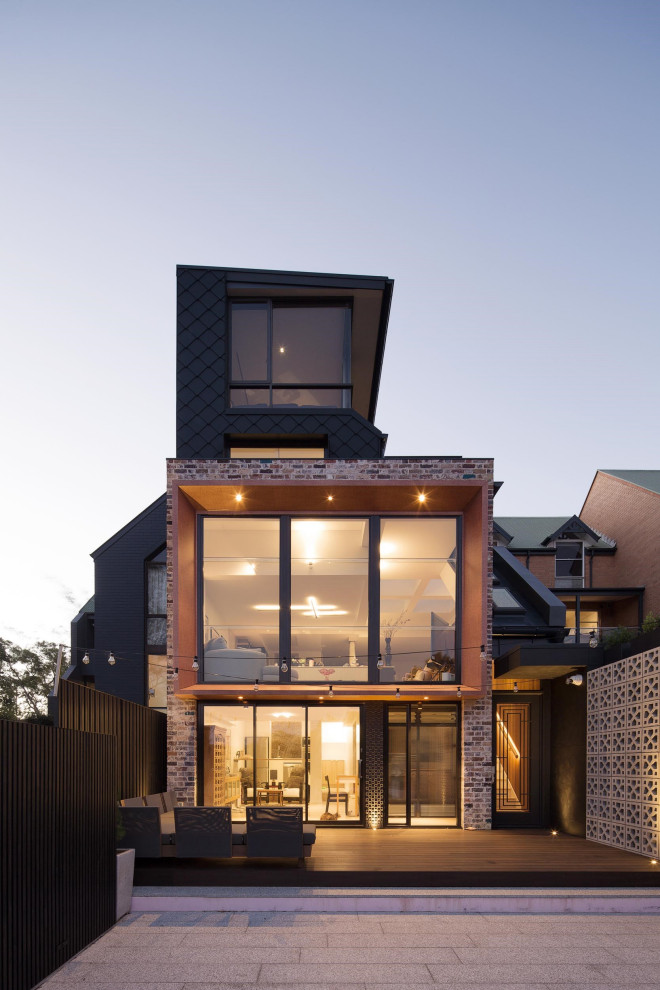 Contemporary glass exterior in Sydney.