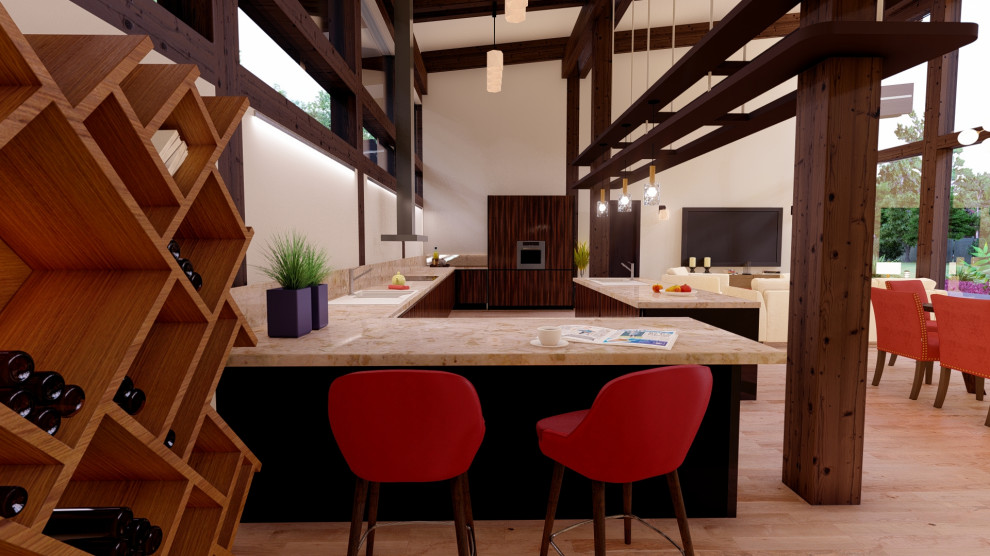 СПА комплекс с бассейном, сауной, барбекю и хоз.блоком