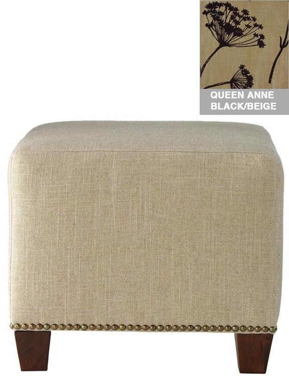 Custom Chandler Upholstered Ottoman