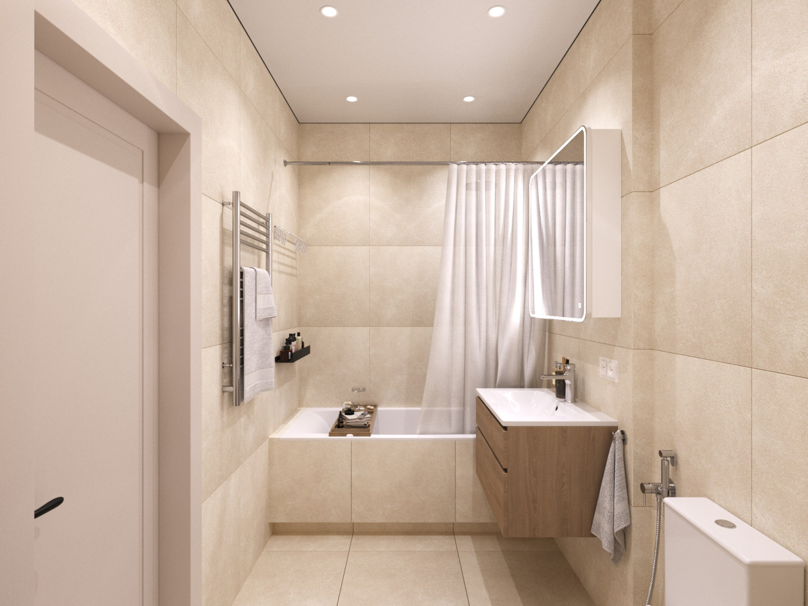 Дизайн проект двухкомнатной квартиры 60 м2