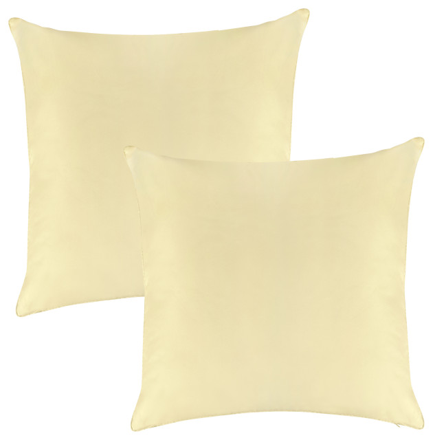 A1HC Nylon PU Coat Indoor/Outdoor Pillow Covers, Set of 2, Pale Leaf, 18"x18"