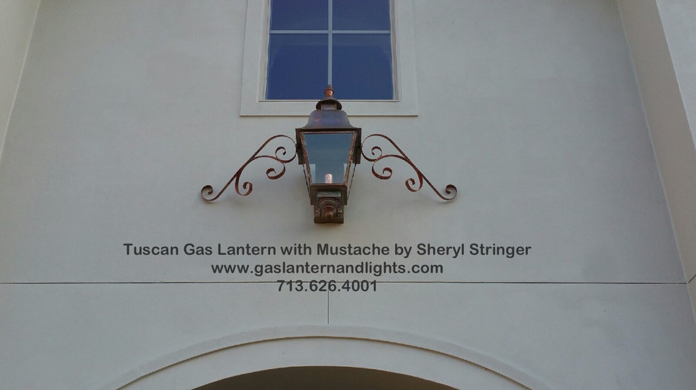 Tuscan Gas Lantern With Mustache Curls by Sheryl Stringer