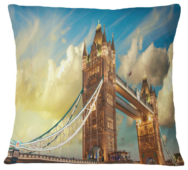Cushion Cover Printed on Both Side Pillow Insert x 18 in 18 in Designart CU7551-18-18 Tower Bridge London at Sunset Cityscape Photo Throw Cushion Pillow Cover for Living Room Sofa Cushion Cover Printed on Both Side Pillow Insert x 18 in 18 in Designart CU7551-18-18 Tower Bridge London at Sunset Cityscape Photo Throw Cushion Pillow Cover for Living Room Sofa