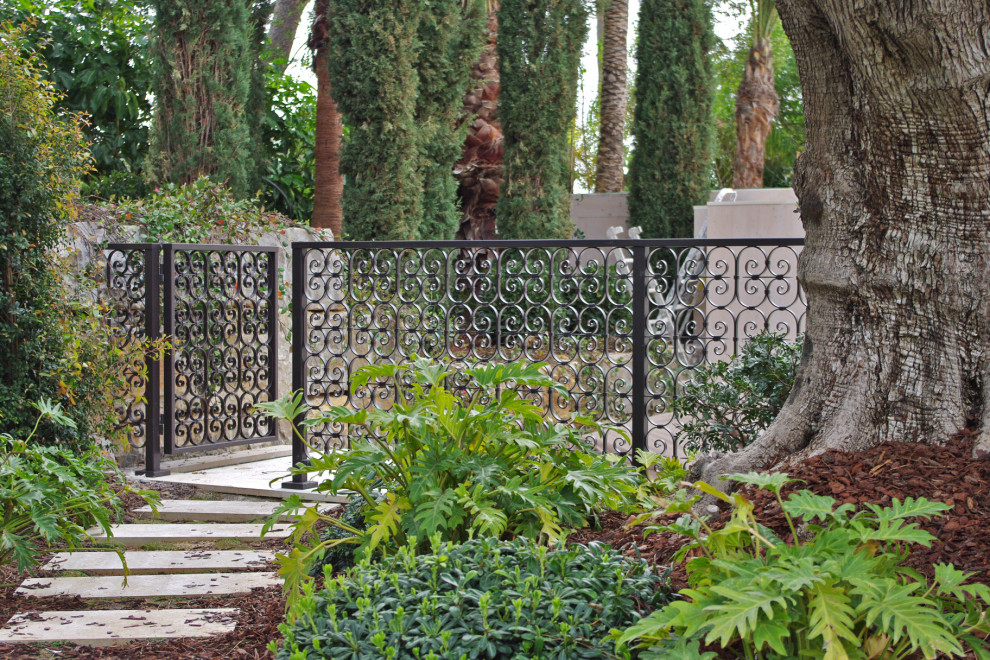 Design ideas for an asian metal fence landscaping in Other.