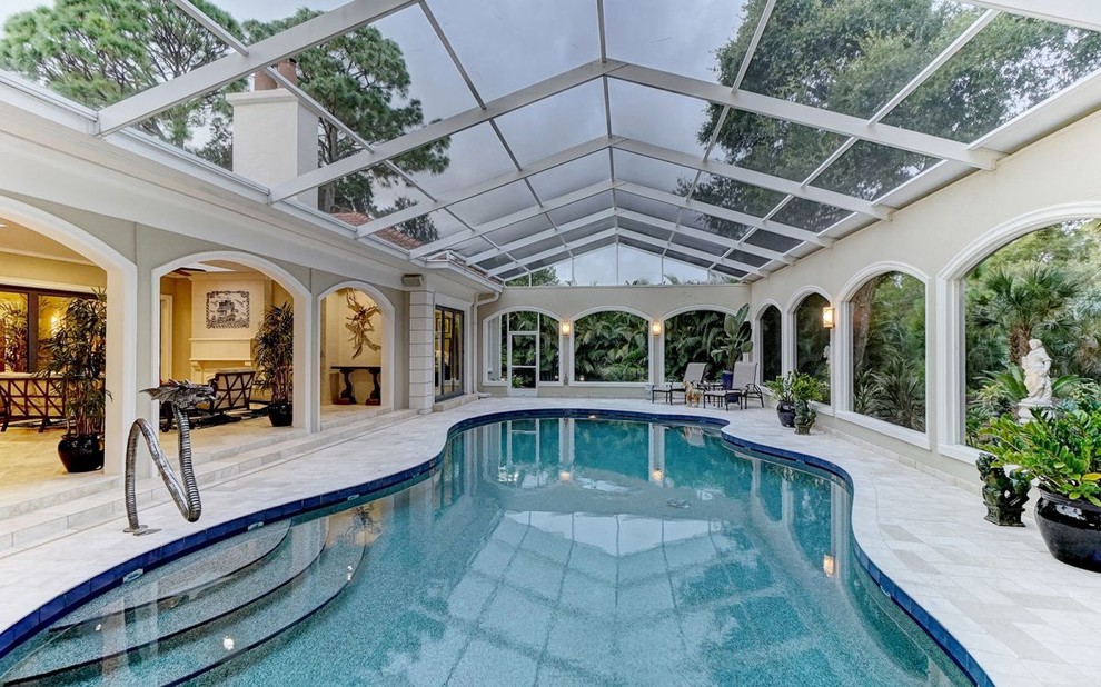 Inspiration for an eclectic pool in Tampa.