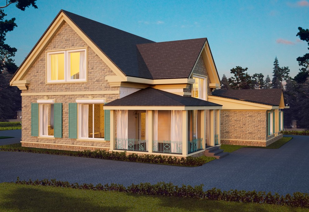 Проект индивидуального жилого дома в поселке Малинки Village