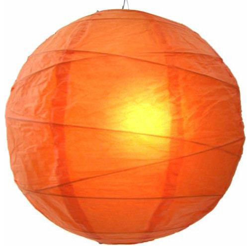 Tangy Orange Globe Lantern, 12"