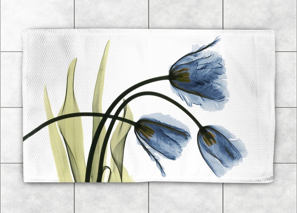 Blue Tulip Trio Accent Rug Contemporary Novelty Rugs by Laural