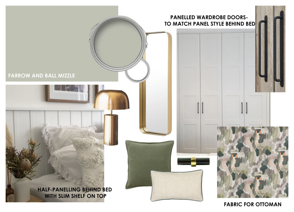 Guest bedroom moodboard