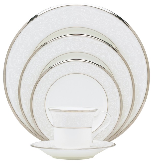 Noritake Silver Palace, 5Piece China Setting, Set of 12 Transitional