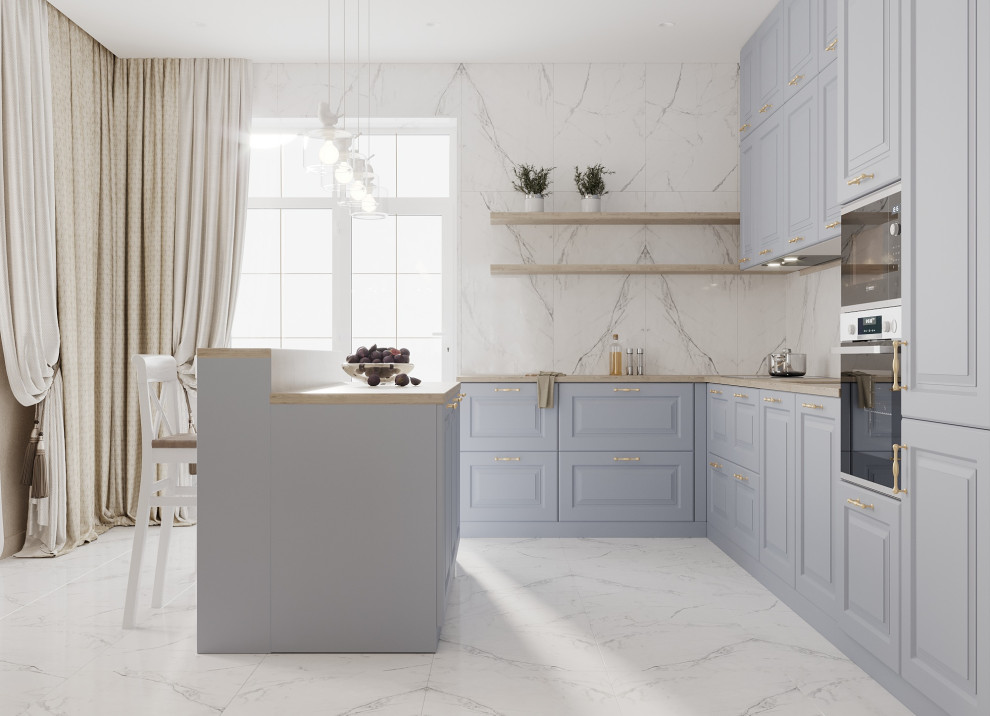 Кухня-гостиная в классическом стиле