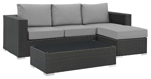 Modern Outdoor Lounge Sectional Sofa Set Sunbrella Rattan Wicker Modern Outdoor Lounge Sectional Sofa Set Sunbrella Rattan Wicker Tropical Sets By House Bound