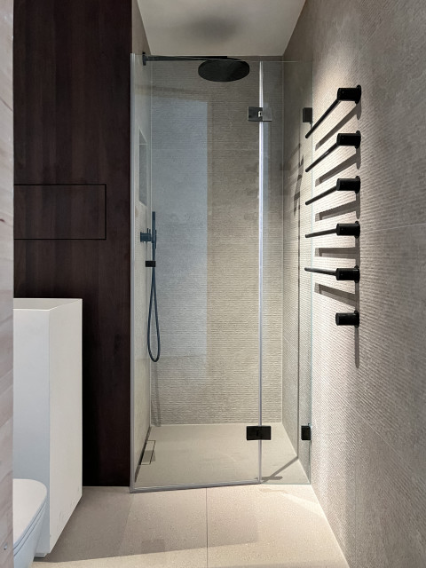 Townhouse Leipzig, G&auml;ste Bad contemporaneo-bagno-di-servizio