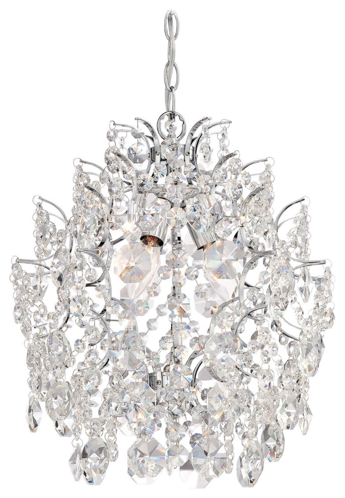 Minka Lavery 3150-77 Isabella's Crown 14"W 3 Light Crystal - Chrome