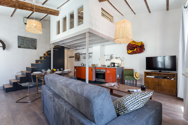 R&eacute;tro eclectic-living-room