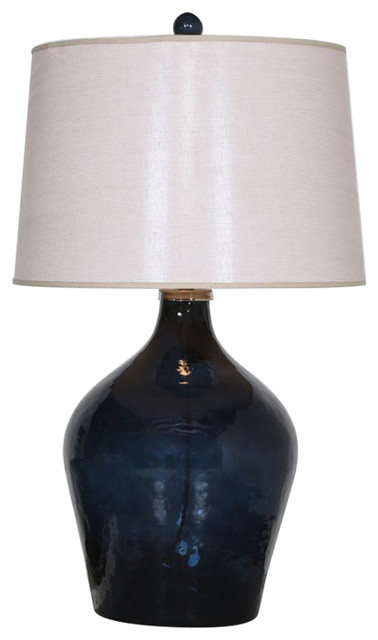 Uttermost Lamone Blue Glass Lamp View In Your Room Uttermost Lamone Blue Glass Lamp Transitional Table Lamps