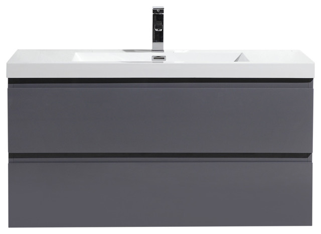 Modern Bathroom Vanities Los Angeles mob 42" wall mounted modern bathroom vanity - modern - bathroom Modern Bathroom Vanities Los Angeles mob 42" wall mounted modern bathroom vanity - modern - bathroom