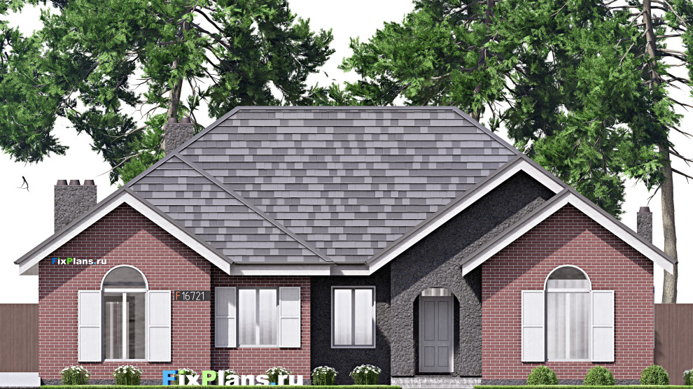 Проект одноэтажного дома 17х14м S176м2 F-16721