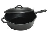 Lodge Logic Cast Iron Chicken Fryer w/Lid – 5 qt