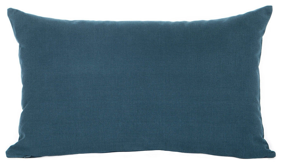 Solid Dark Slate Blue Accent, Throw Pillow Cover, 12"x20