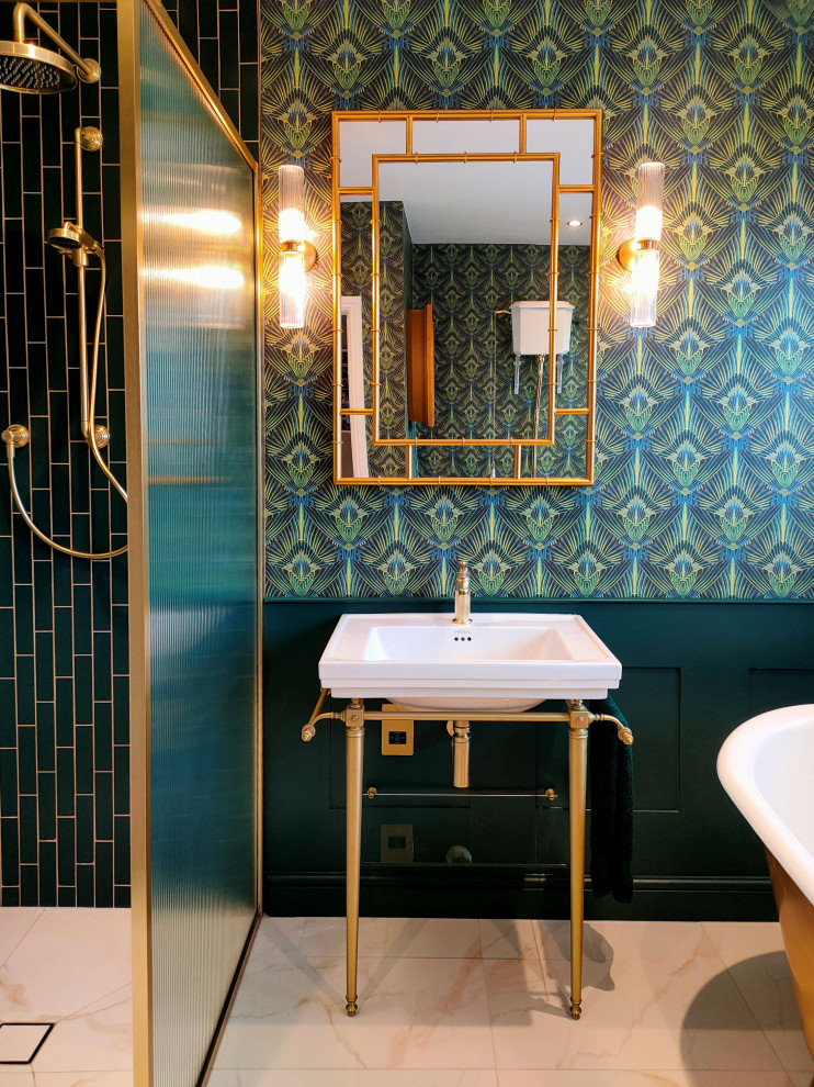 Glamorous Art Deco Bathroom - Modern - Bathroom - Sussex - by Drab to ...