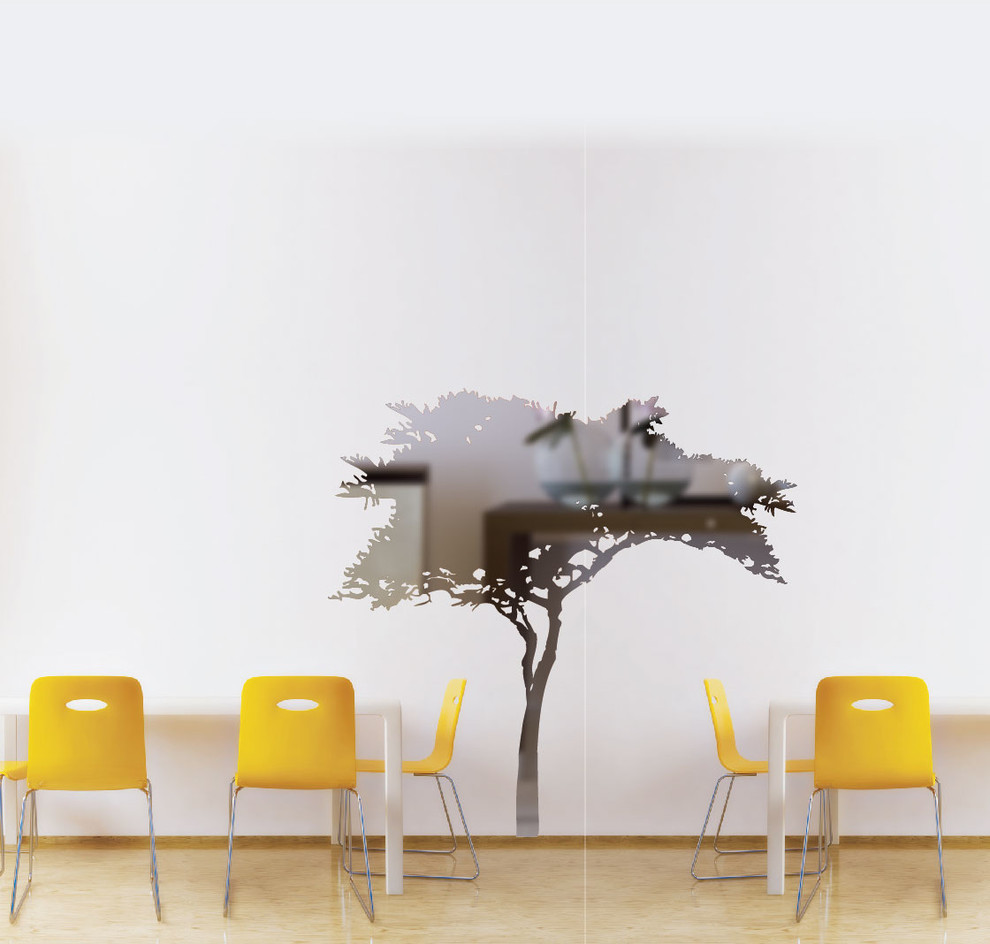 African TreeReflective/Chrome, 28 X 33 Contemporary Wall Decals