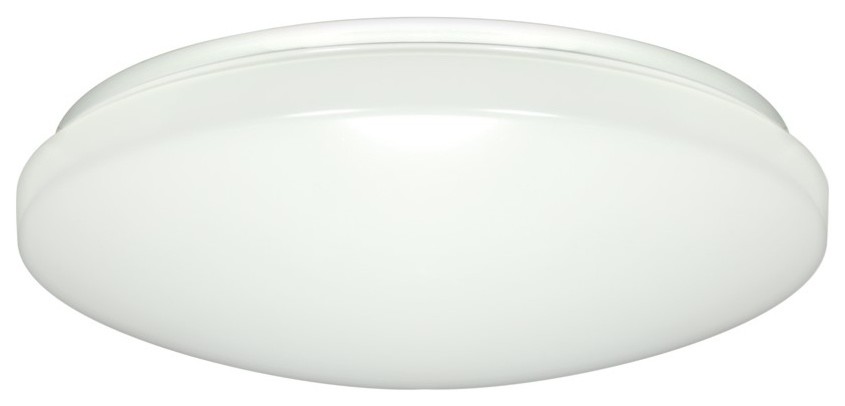 Nuvo 1-Light 14" Flush Mounted LED Light Fixture, White, 62-797