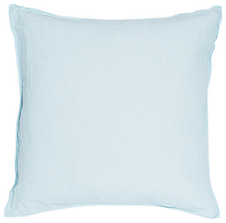 blue linen pillow