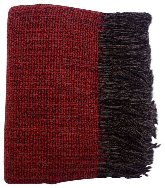 Alpaca and Wool Silky Soft Throw Blanket Contemporary Throws by