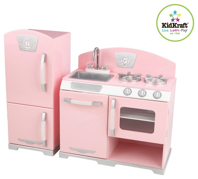 2 Pc Pink Retro Kitchen, Removable Sink by Kidkraft