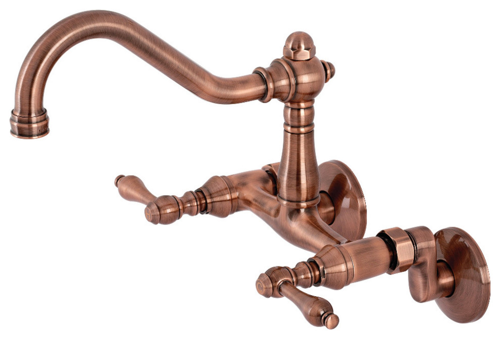 charlestown wall mount kitchen faucet with side spray