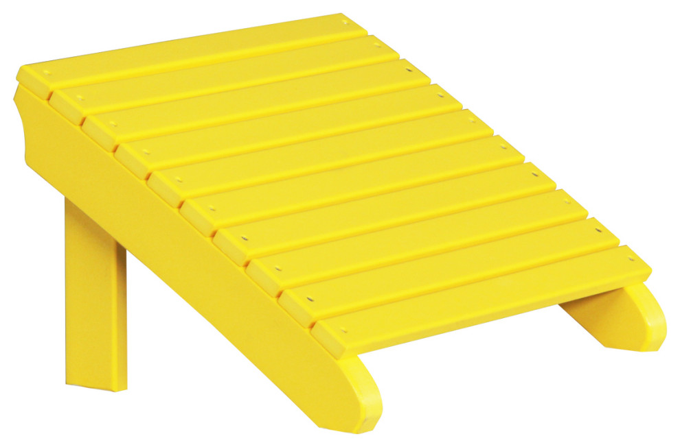 Poly Deluxe Adirondack Footrest, Yellow
