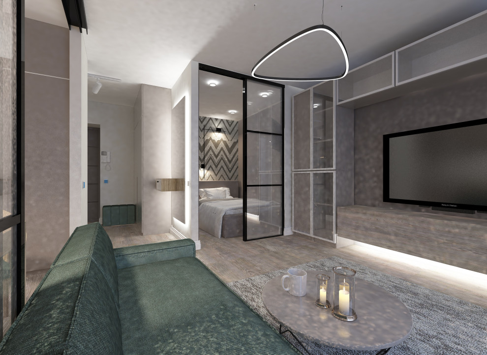 дизайн квартиры 42 кв.м ЖК Булгаковский парк