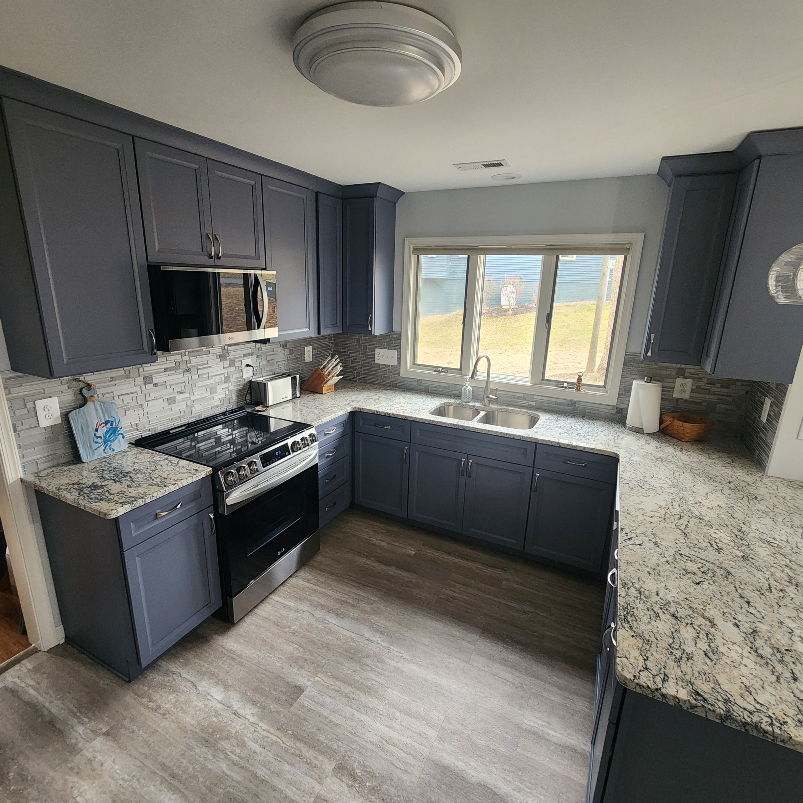 Blue cabinets