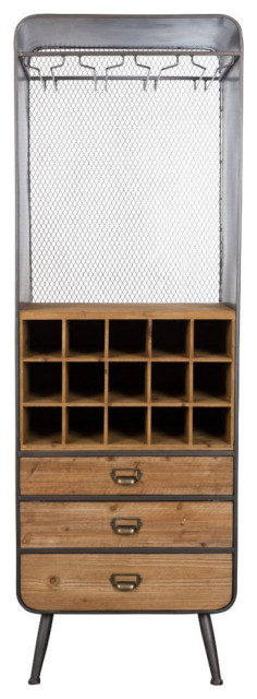 Wooden Wine Cabinet | Dutchbone Vino - Midcentury - Wine And Bar Cabinets -  by Luxury Furnitures | Houzz