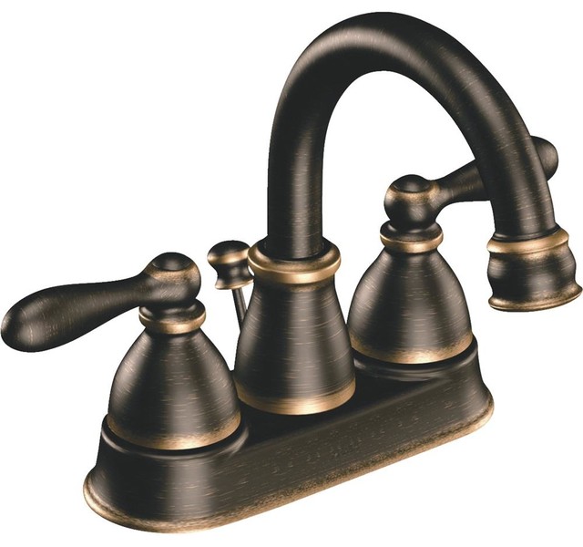 Moen WS84667BRB Caldwell 2Handle HighArc Lavatory Faucet, Brushed Bronze Traditional