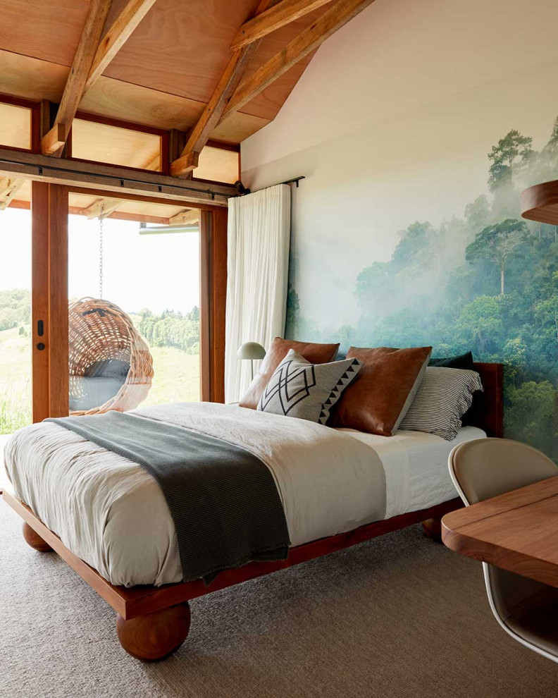 Design ideas for a country bedroom in Other.