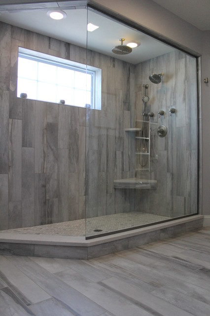 Falling Water Porcelain Tile Collection - Moderno - Cuarto de baño