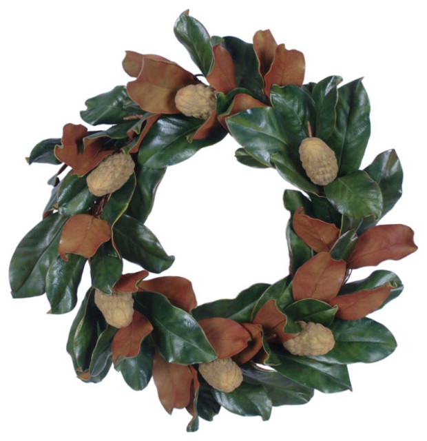Magnolia Wreath - Traditional - Wreaths And Garlands - by Gold Eagle ...